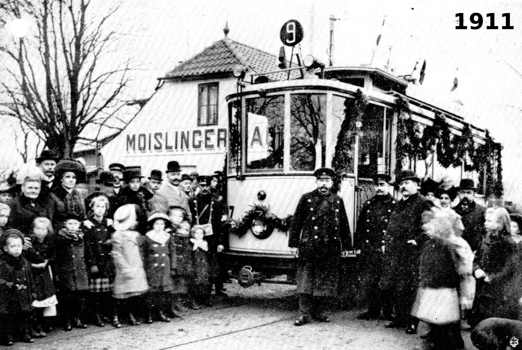 1911 Straßenbahn Moislinger Baum